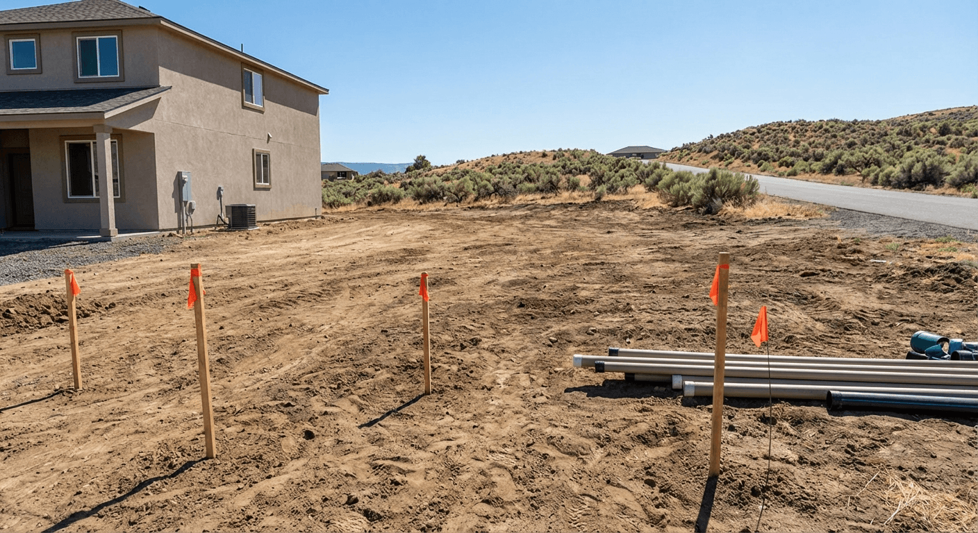 Before: bare dirt yard in Desert Aire