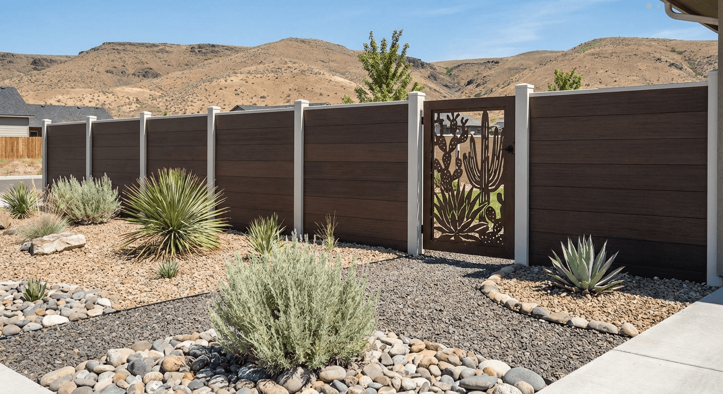 Vinyl fence example